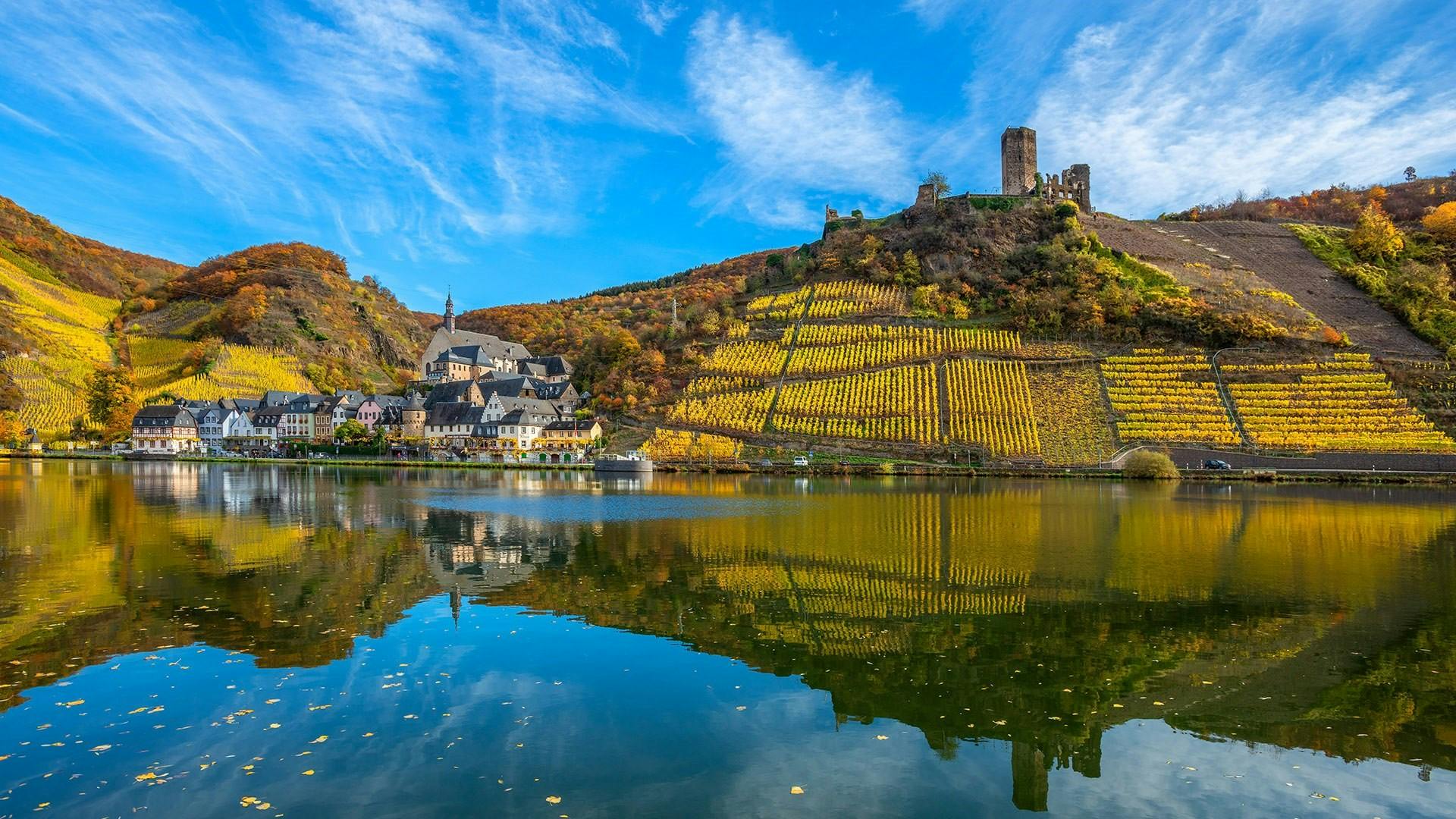 <p>Beilstein is a small town in the Cochem-Zell district of Rhineland-Palatinate, Germany. It is located on the Moselle River, about 15 minutes drive from Cochem. It is known as the <em>Sleeping Beauty of the Moselle</em> because of its picturesque setting and historic buildings. </p><p><br></p><p><u>Here is some extensive information about Beilstein</u></p><p><br></p><p><strong>History</strong></p><p>Beilstein was first settled around AD 800 by the Franks. In 1309, it was granted town privileges and fortified by the Lords of Braunshorn. It also had a Jewish community and a cemetery, which still exists today. In 1360, the town passed to the Lords of Winneburg, who were later enfeoffed by the Electorate of Trier with the Lordship of Winneburg and Beilstein. </p><p><br></p><p>In 1488, the town became part of the Electorate of Trier. In 1636, a Carmelite monastery was founded, which was dissolved in 1803. In 1689, the town and the castle Metternich were destroyed by French troops. In 1794, the town was occupied by the French Revolutionaries, and in 1815, it was assigned to Prussia. Since 1946, it has been part of the state of Rhineland-Palatinate.</p><p><br></p><p><strong>Attractions</strong></p><p><u>Beilstein has many historic and cultural attractions, such as</u></p><p><br></p><p>The castle Metternich, which was built in the 13th century and offers a panoramic view of the town and the river. It is also a venue for cultural events and concerts.</p><p><br></p><p>The Carmelite monastery church, which was built between 1691 and 1783 in the Baroque style. It has a rich interior with paintings, sculptures, and an organ. It is also a pilgrimage site for the Black Madonna of Beilstein, a wooden statue from the 12th century.</p><p><br></p><p>The former parish church of St. Joseph, which was built in 1310 and renovated in the 18th century. It has a Gothic choir, a Baroque altar, and a Rococo pulpit.</p><p><br></p><p>The historic town center, which has many well-preserved half-timbered houses, narrow alleys, and fountains. It also has several restaurants, cafes, and wine taverns that offer local specialties and wines.</p><p><br></p><p><strong>Wine</strong></p><p>Beilstein is part of the Moselle wine region, which is one of the oldest and most prestigious wine regions in Germany. The town has several wineries that produce high-quality wines from the Riesling, Müller-Thurgau, and Elbling grape varieties. The town also hosts wine festivals and events, such as the Beilstein Wine Festival in July and the Beilstein Wine Days in September.</p><p><br></p>
